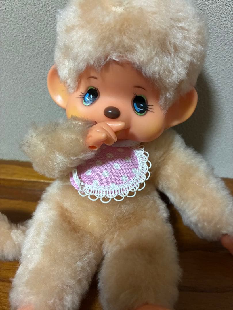 モンチッチ　白　ホワイト　昭和　初期　ブルーアイ　エンドーチェーン