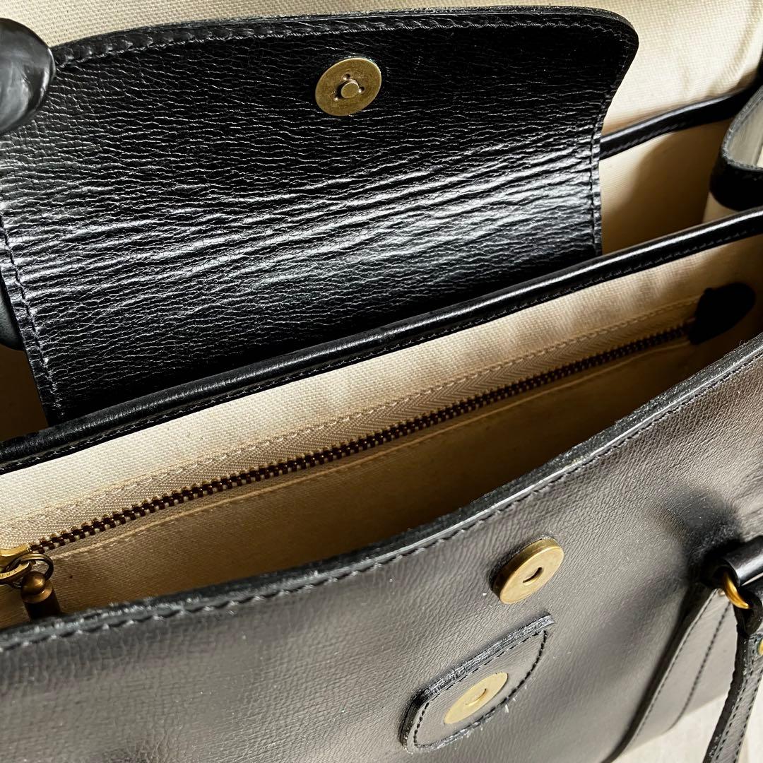 バッグ Felisi Black Leather Tote Handbag 13-44