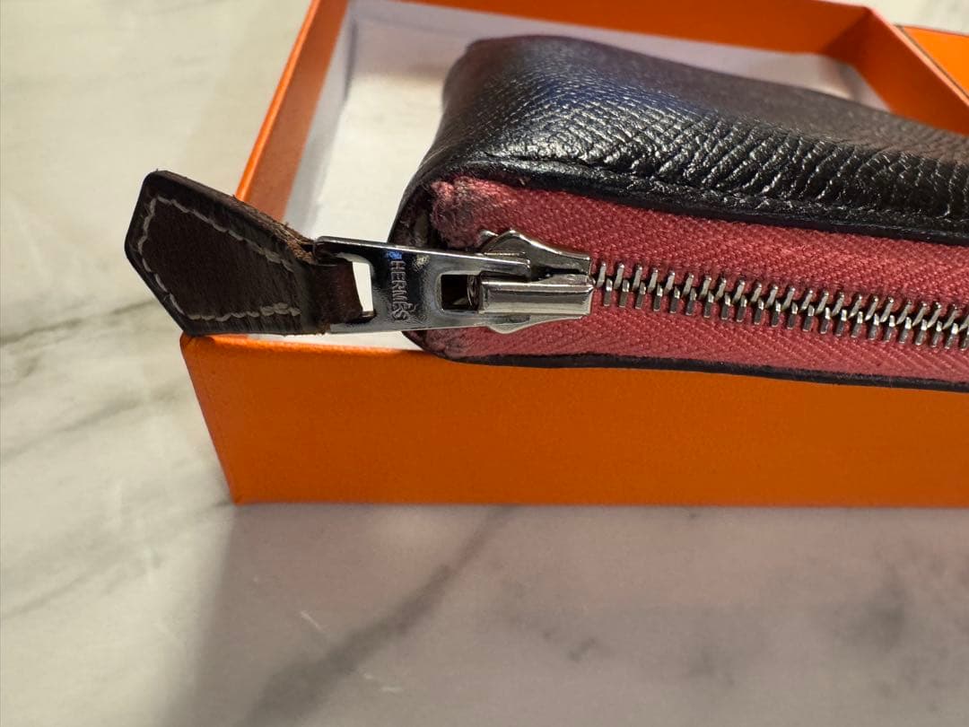 エルメス　アザップ　シルクイン　ミニ財布　ラウンドファスナー 財布