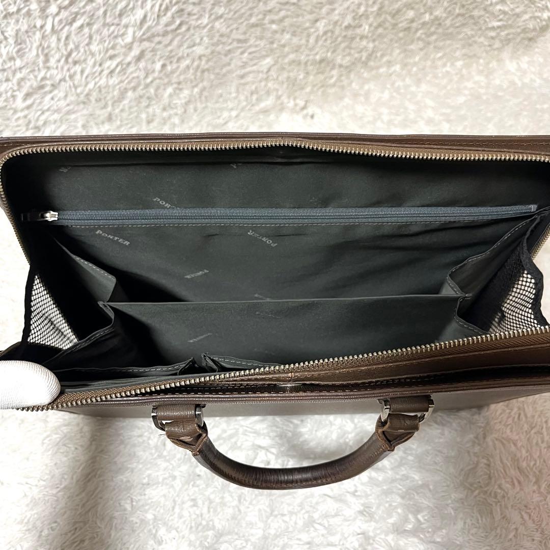 ✨入手困難✨PORTER FLUX ビジネスバッグ オールレザー A4可 自立式