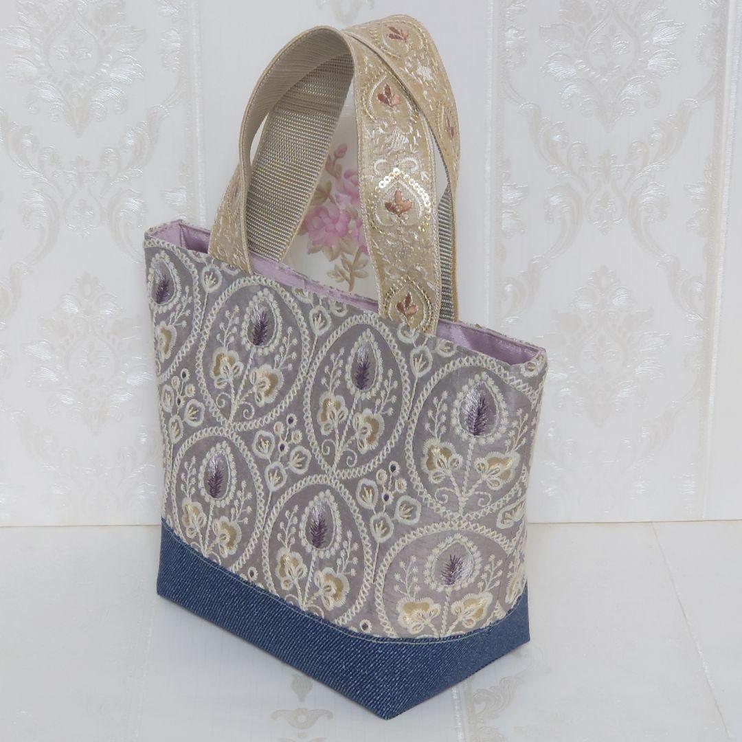 コロ様 インド刺繍生地 ポーチ ハンドメイド