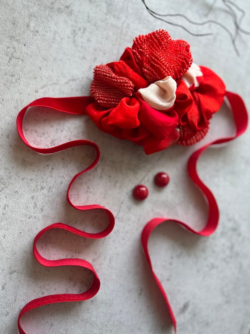 K*様 七五三　七五三髪飾り　ヘッドドレス　着物髪飾り　リメイク髪飾り　026