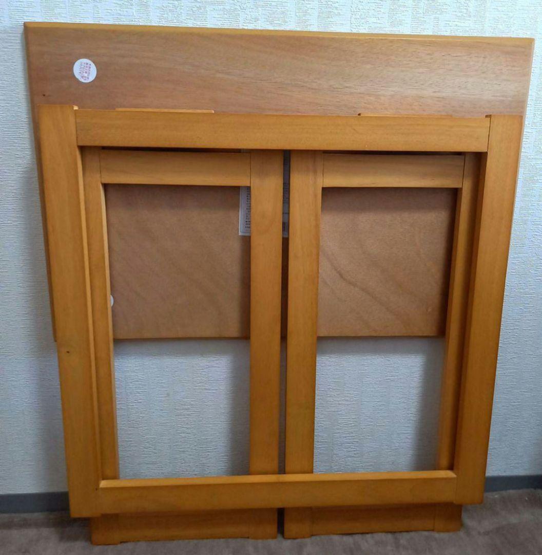 わいわい　テーブル チェア 2点セット 折りたたみ コンパクト 木製