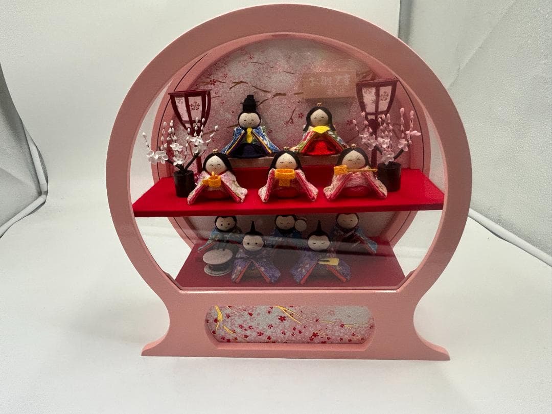 藤菊作 ひな人形 ケース飾り 三段セット 和風 インテリア 雛祭り お雛様