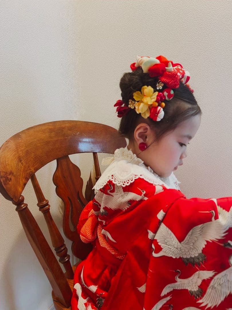 h*r様 七五三　七五三髪飾り　ヘッドドレス　着物髪飾り　リメイク髪飾り　029