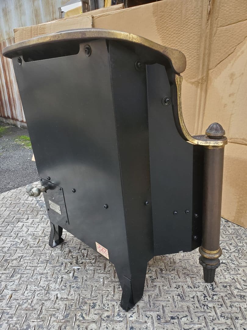 古い アイアン ガスストーブ 磯村産業 角型5号