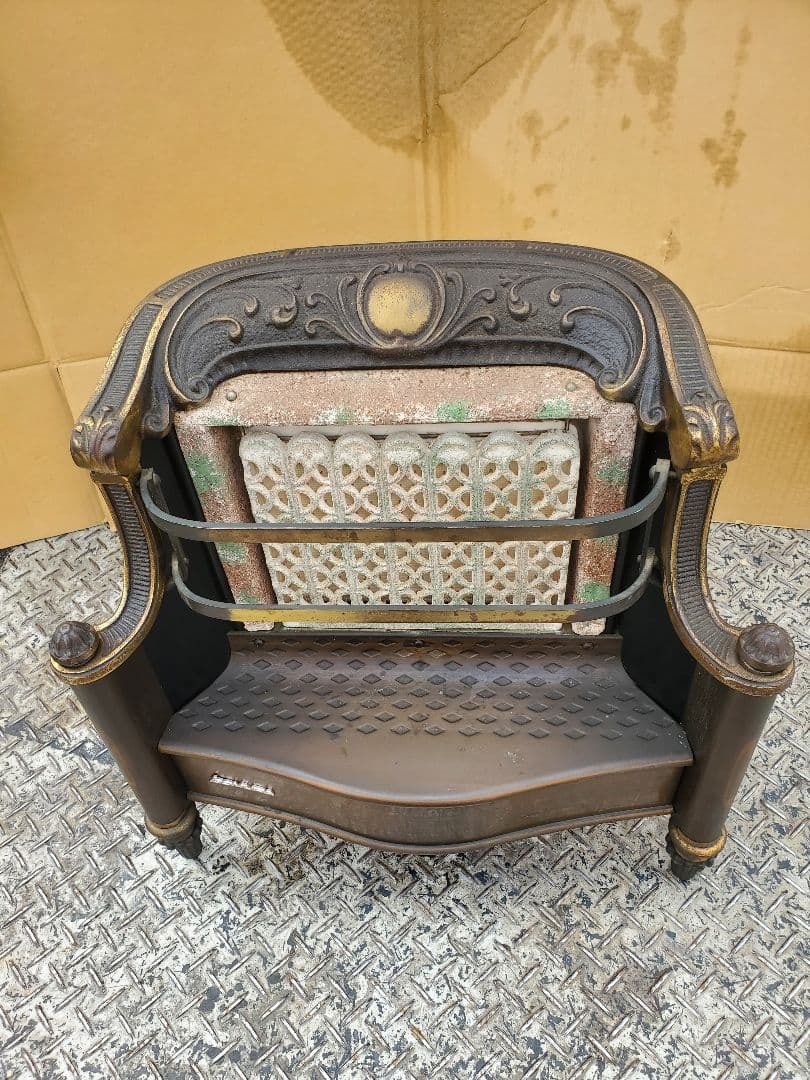 古い アイアン ガスストーブ 磯村産業 角型5号