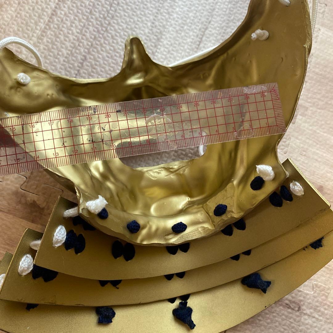 【着用可能】手作り面頬　武具　鎧兜　甲冑　等身大　半頬　　mempo mask