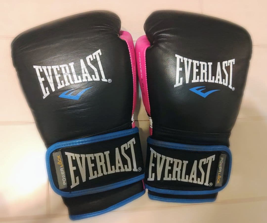 EVERLAST ELITE ボクシンググローブ ネイビー/ピンク 8oz