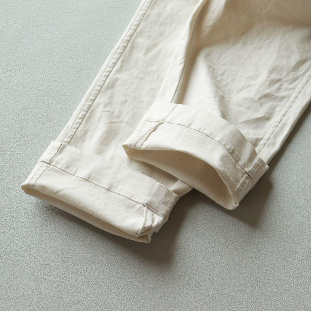 5165【極美品】45R ストレッチパンツ リネン サイズ3