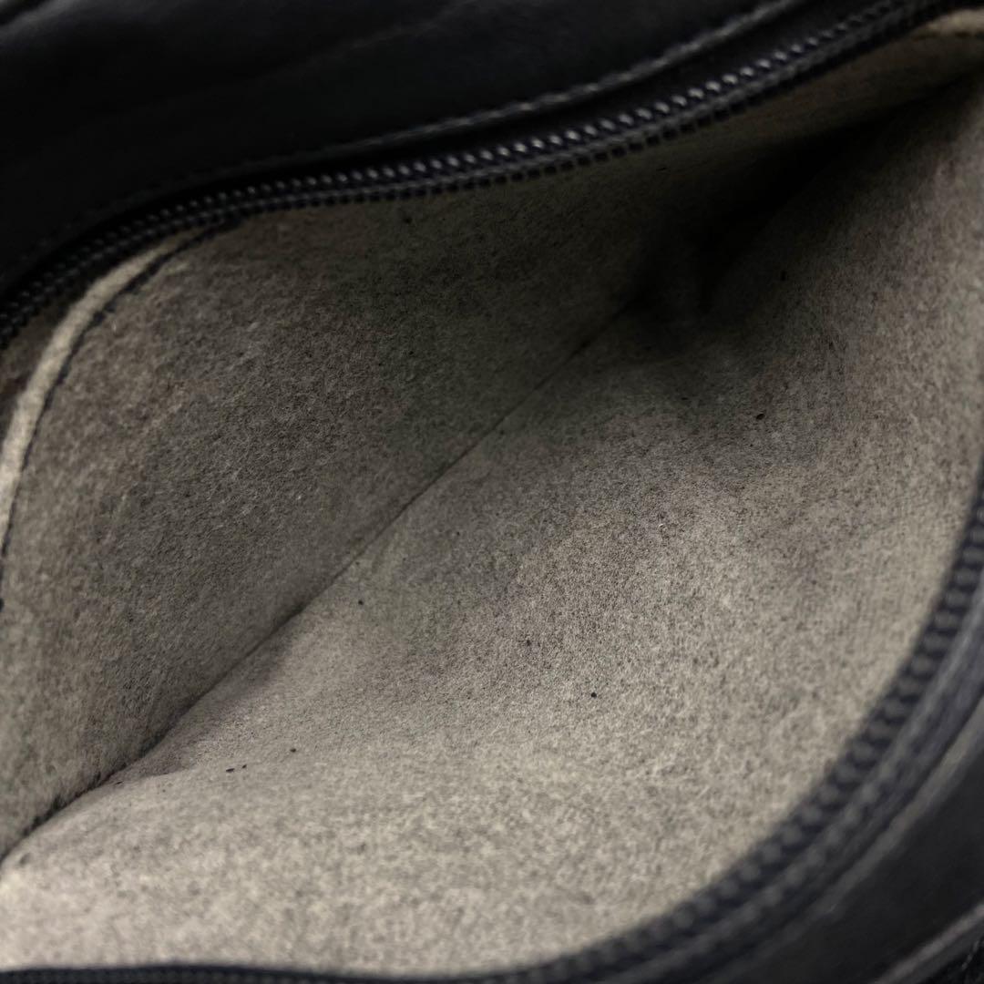 【美品】ロエベ アナグラム ショルダーバッグ ブラック レザー