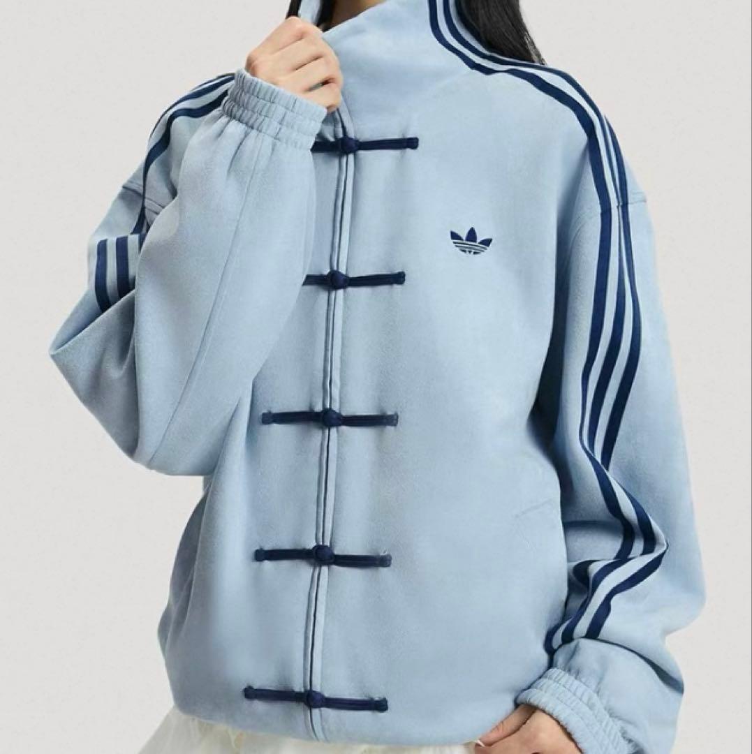 S 海外限定adidas originalsトラックジャケット　アディダス　水色