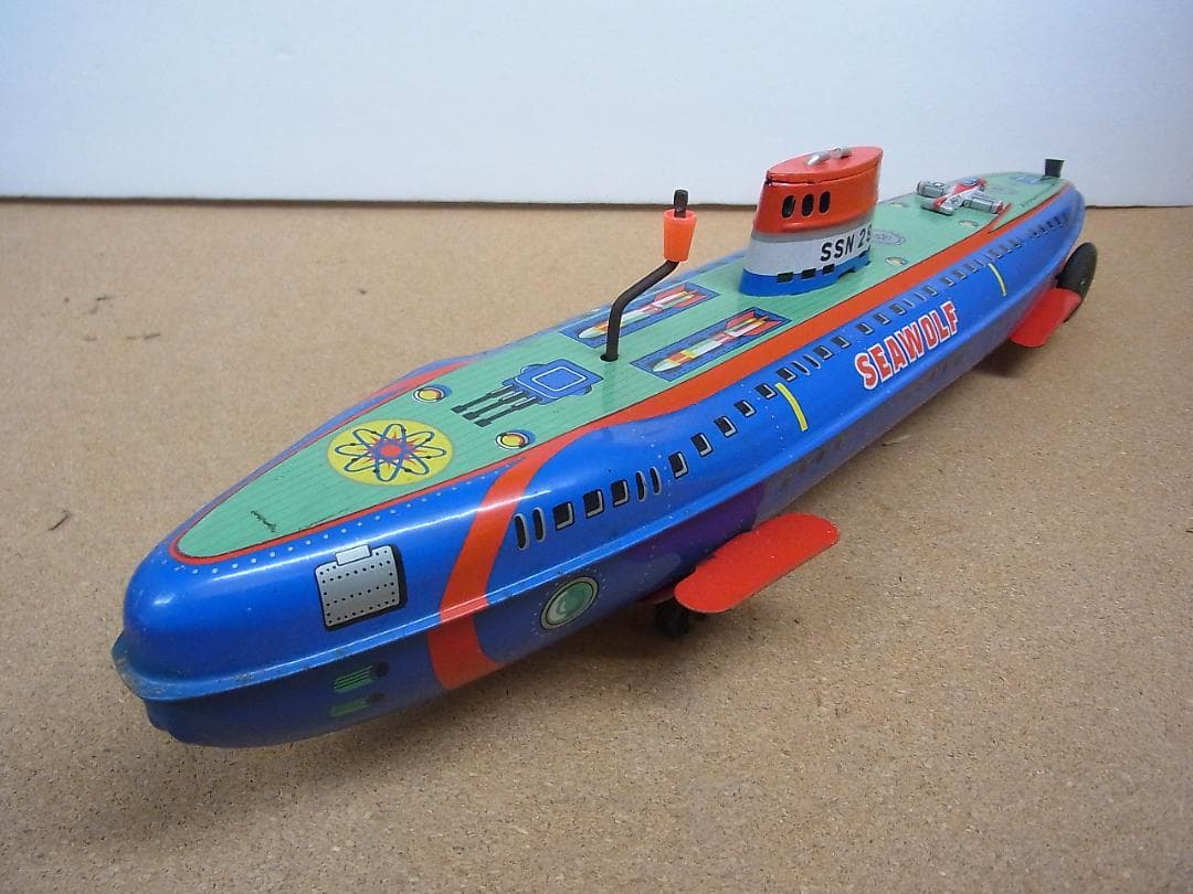 ヨネザワ　米澤玩具　サブマリン　SSN29　シーウルフ　潜水艦　ブリキ ヨネザワ 米澤玩具 サブマリン SSN29 シーウルフ 潜水艦 ブリキ D110