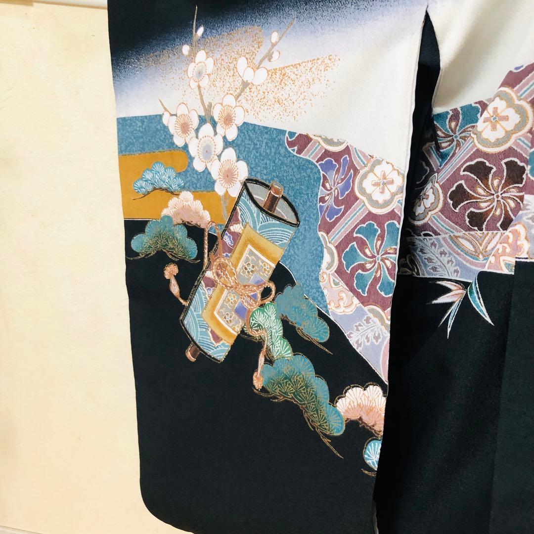 七五三 五歳‼️黒地系兜金彩煌びやか❤️完全フルセット‼️家から揃え無る無し