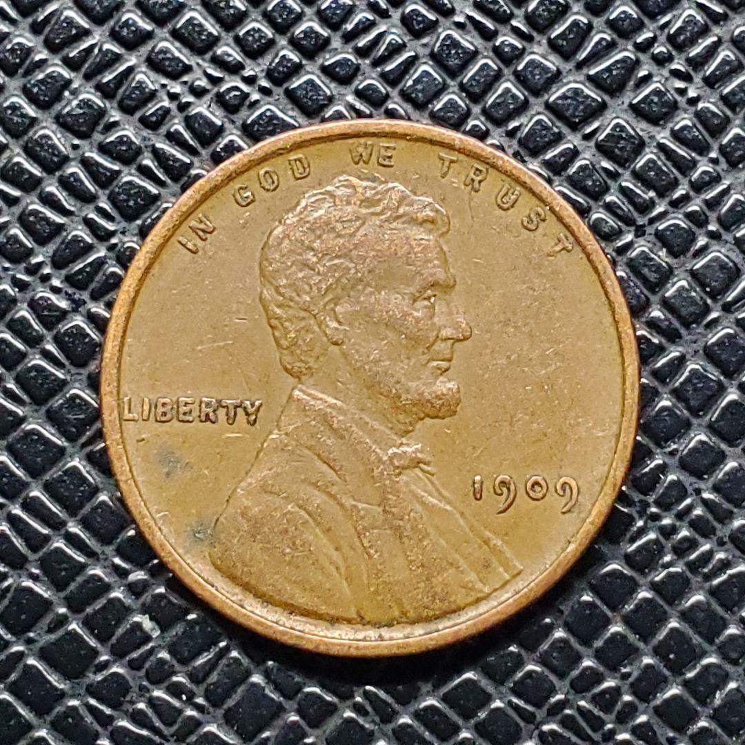 5424.　貴重　極美品　1909年　アメリカ　リンカーン　1セント 硬貨 4630. 貴重 1909年 VDB アメリカ リンカーン 1セント 海外硬貨 - メルカリ