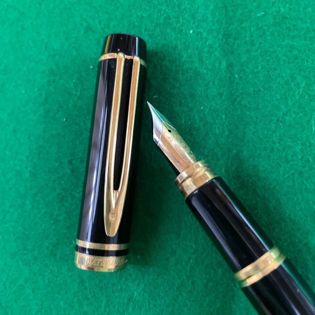 WATERMAN 万年筆 ブラック 18Kペン先 自宅保管品