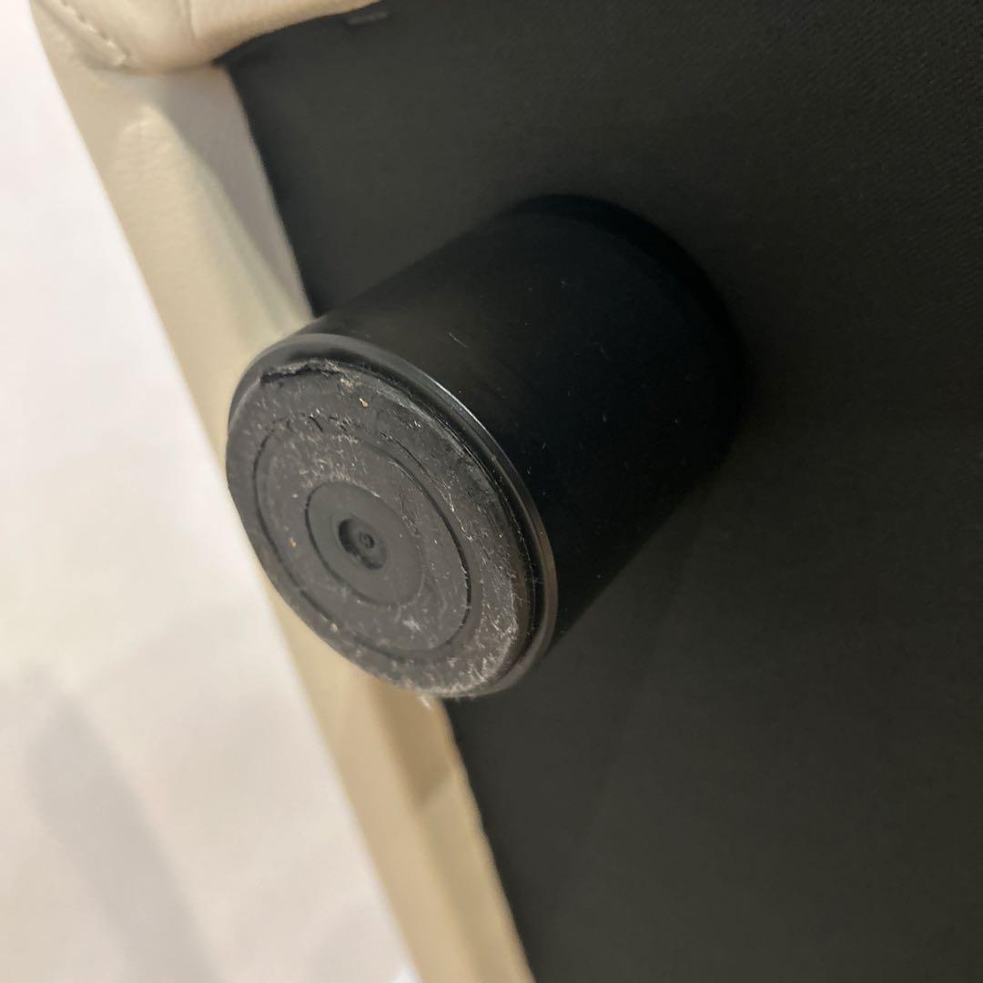 美品　アルフレックス　ホワイト スクエアオットマン レザー　本革