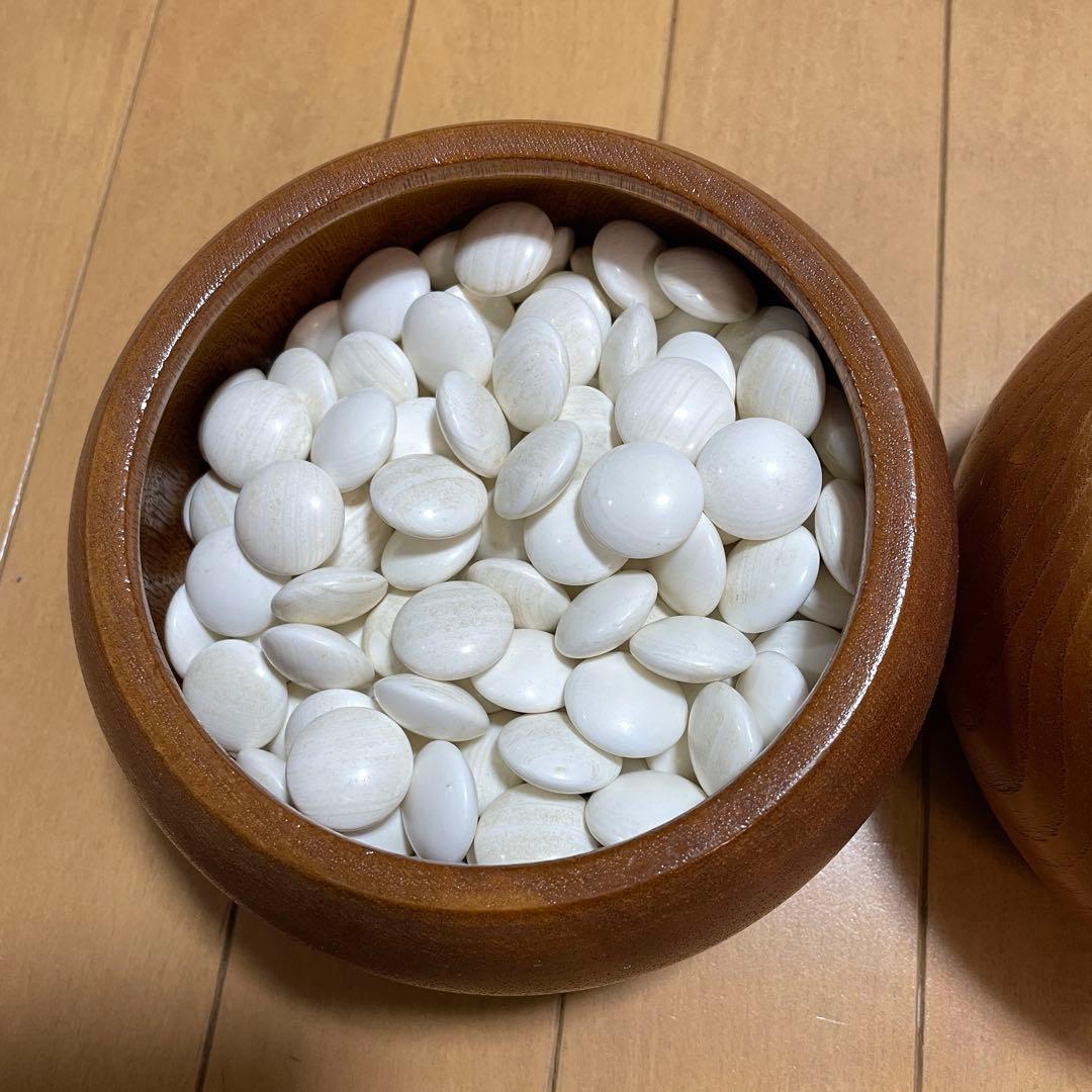 囲碁 碁石 蛤 那智黒石 36号 10mm超 碁笥付 ハマグリ