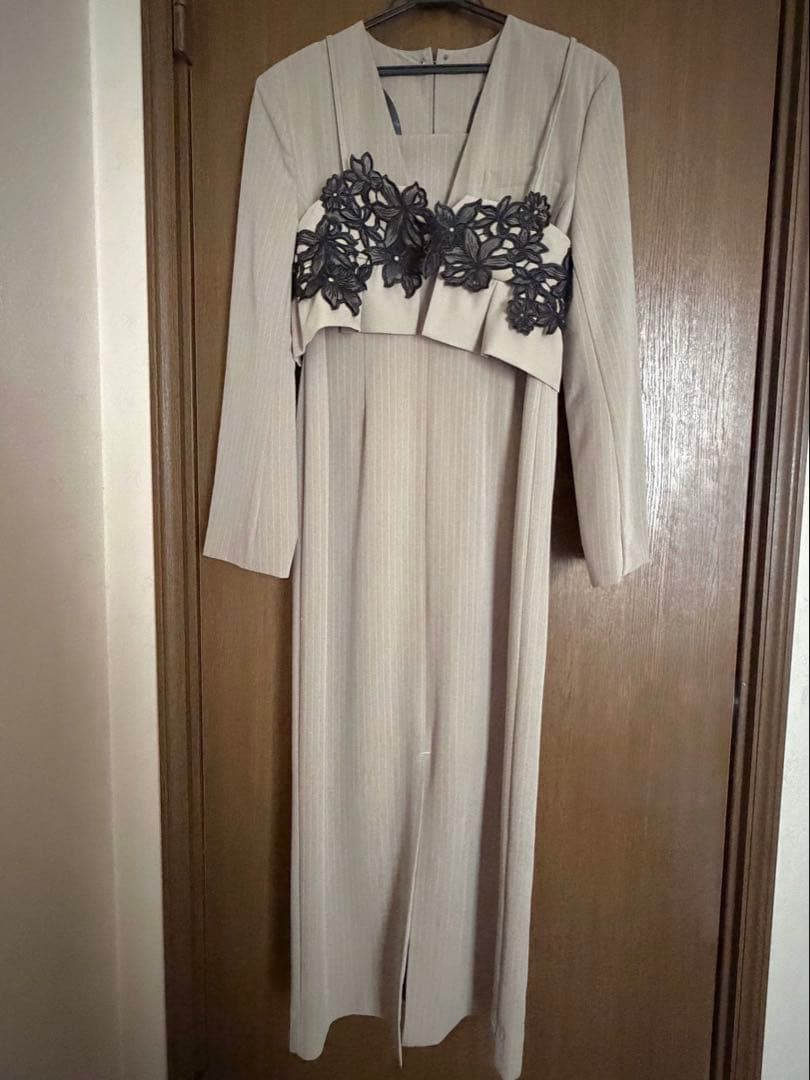 スーツ・フォーマル・ドレス pinstripe tailored bustier dress