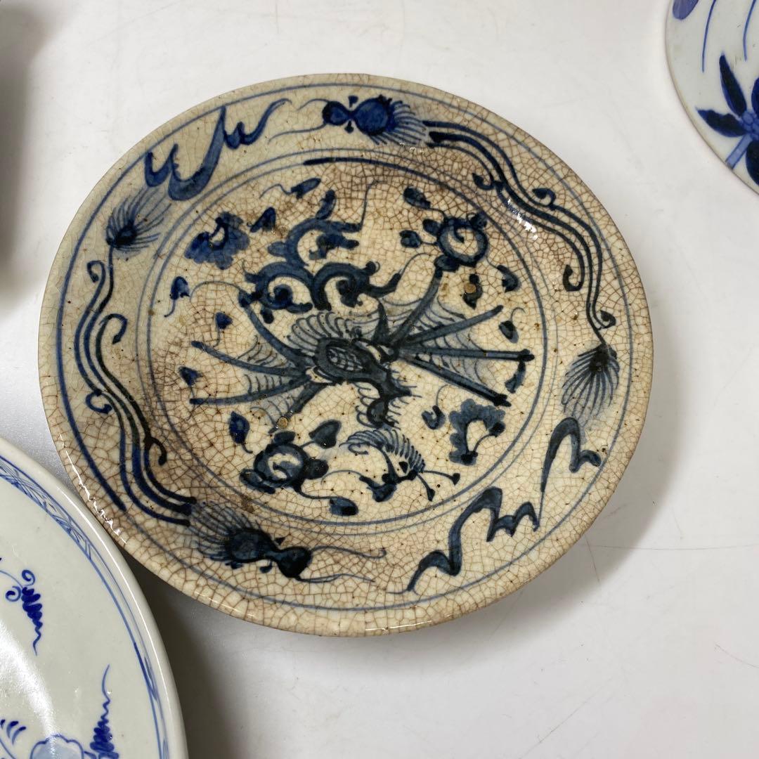 古伊万里　染付盃洗　中皿　蕎麦猪口色々　9点タコサ　東さ7-0323②