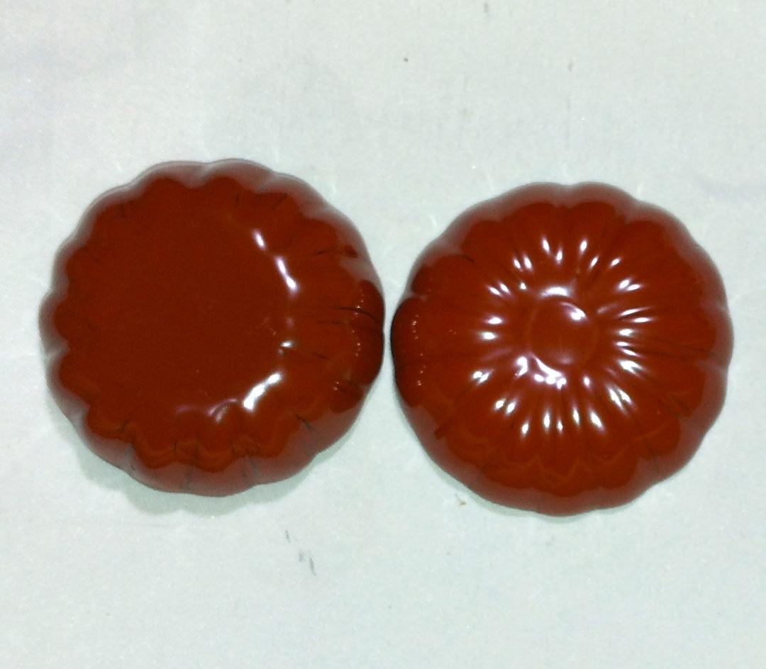 茶道具　輪島塗香合　菊割香合　塗師良春作　溜塗菊割香合　美品！！