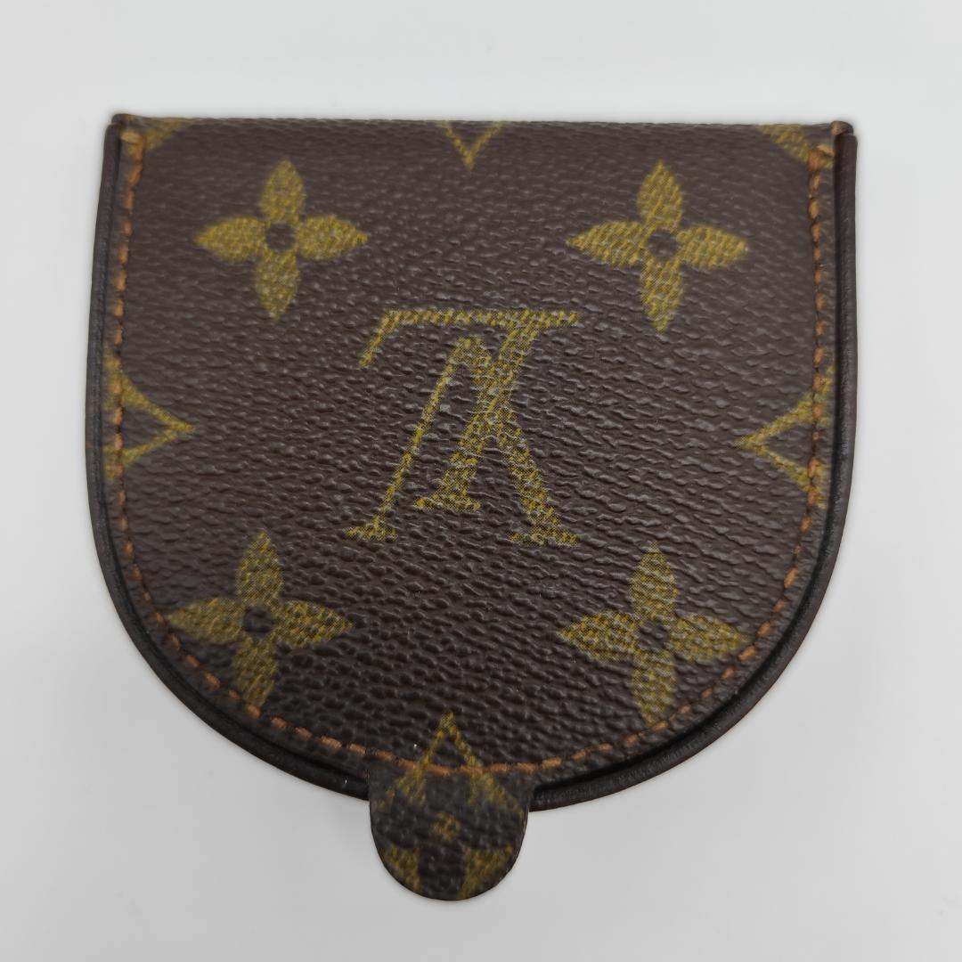 鑑定済美品 ルイヴィトンモノグラムポルトモネキュヴェットケースM61960