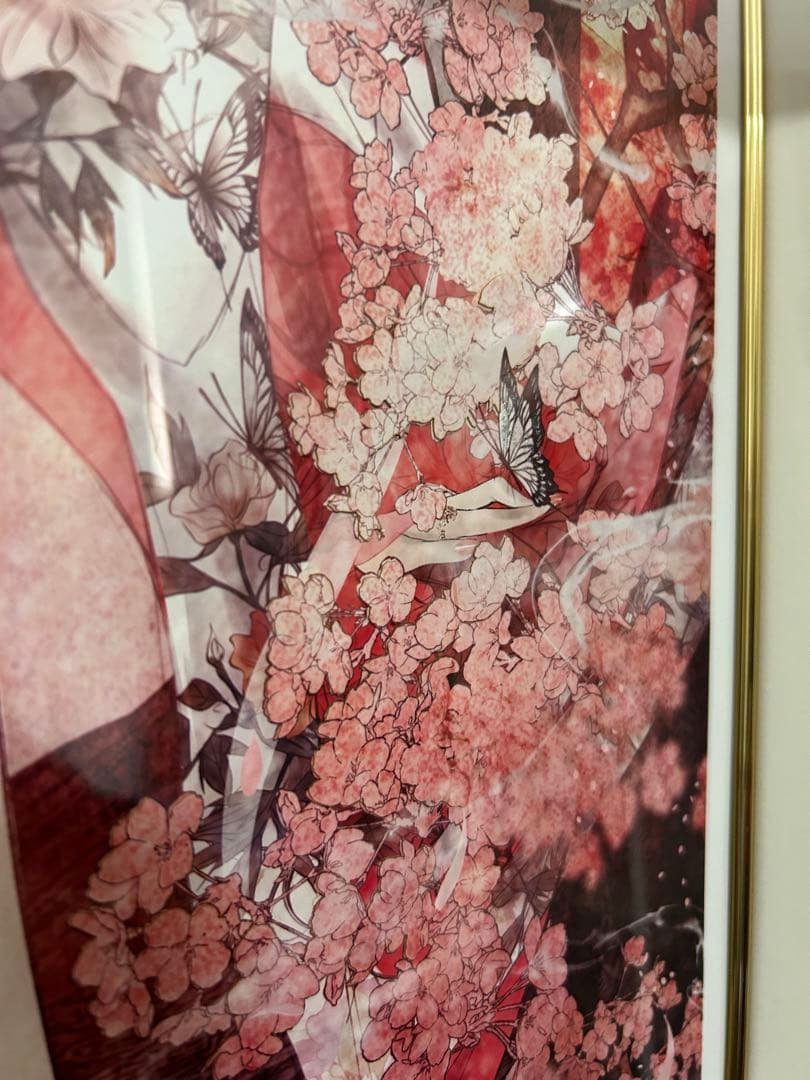 皐月恵 桃源郷 No1桁 版画 技法ジグレ