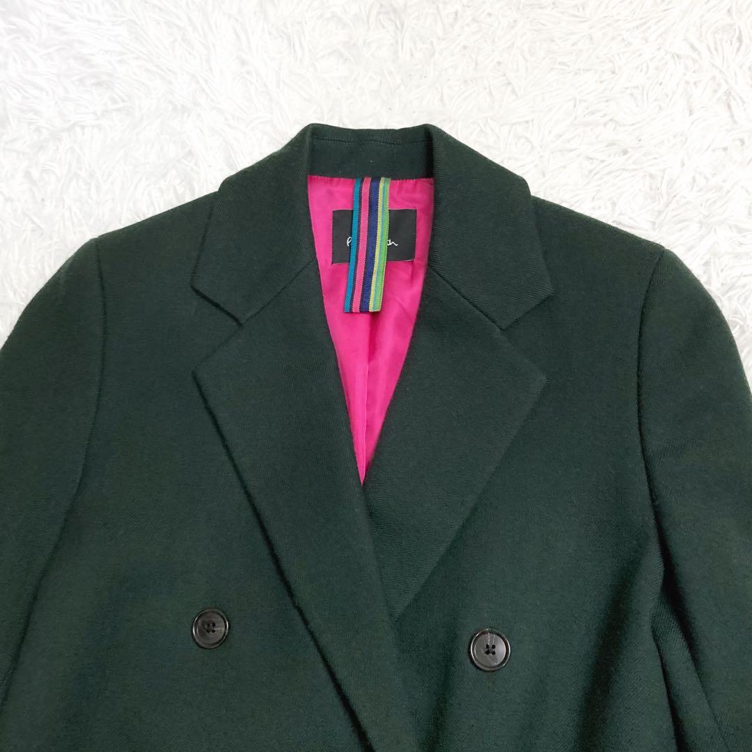 あき様専用 美品✨ポールスミス ダブルチェスターコート グリーン