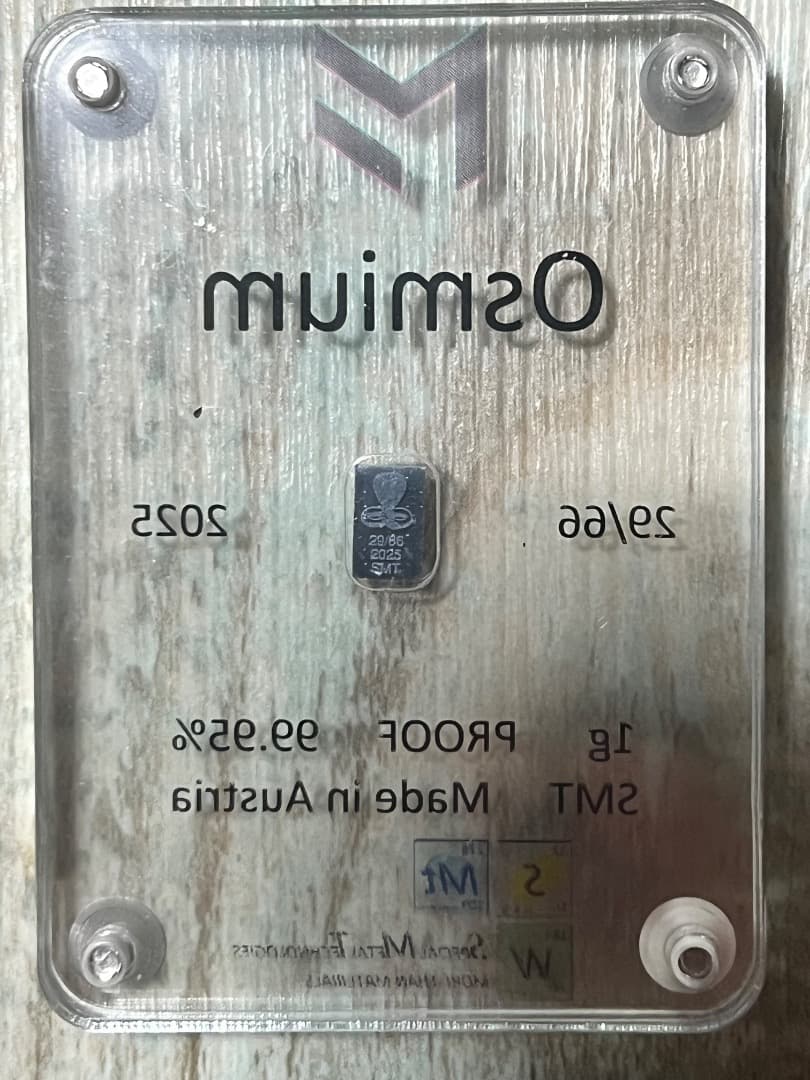 29/66 原子番号76 Os オスミウム 1g 99.95% Osmium