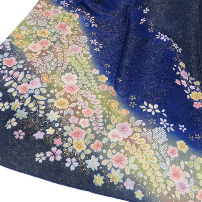 桐屋 翠山工房 徳永憲峯 振袖 辻が花 絞り 金通しトール A730-12