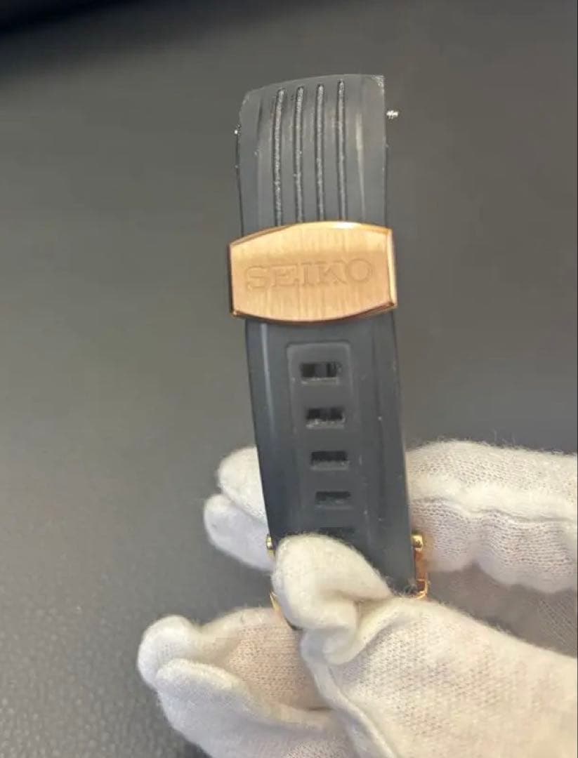 セイコーアストロン ラバーベルト ゴールドDバックル　SBXB055