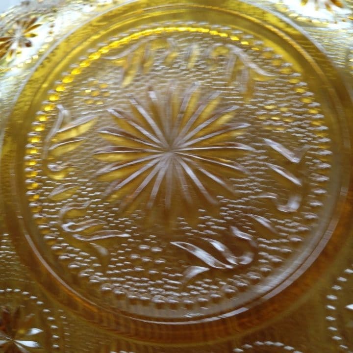 アンティーク琥珀色のガラスのお皿 アクセサリー置き、フェントンお