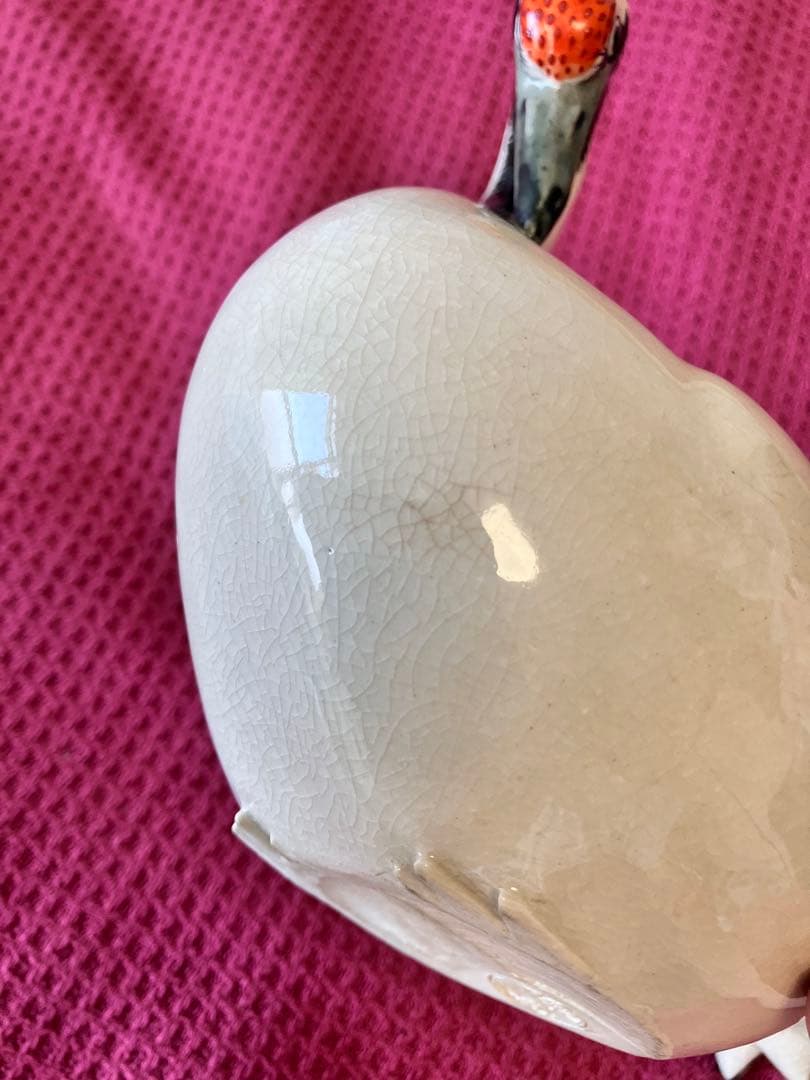 名工 伊東陶山 伝統工芸 京焼 清水焼 鶴 置物 骨董品 古美術品