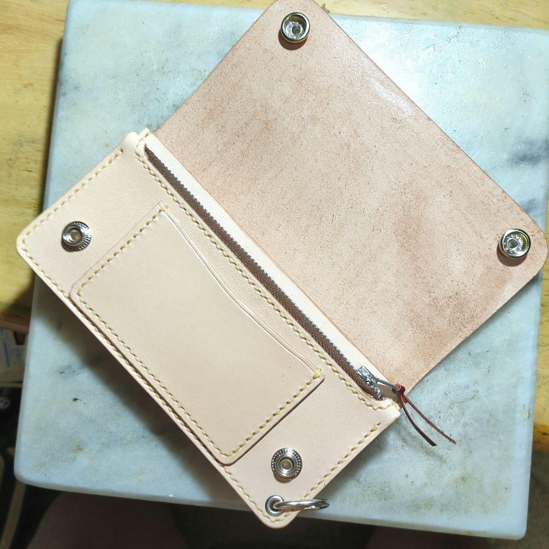 姫路ヌメ革 トラッカーウォレット ハンドメイド ロングウォレット 長財布 新品