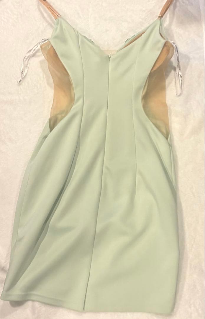 エンジェルアールビジューレース×シースルータイトミニドレスクリーニング済ほぼ新品