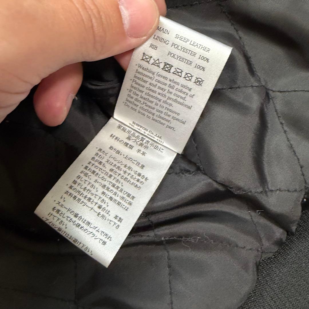 近年美品Lサイズ相当 AKM シングルライダースジャケット 羊革 キルティング