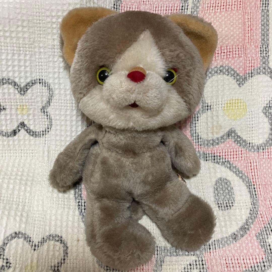 吉徳　昭和レトロ　ヴィンテージ ネコ　ぬいぐるみ　中古品