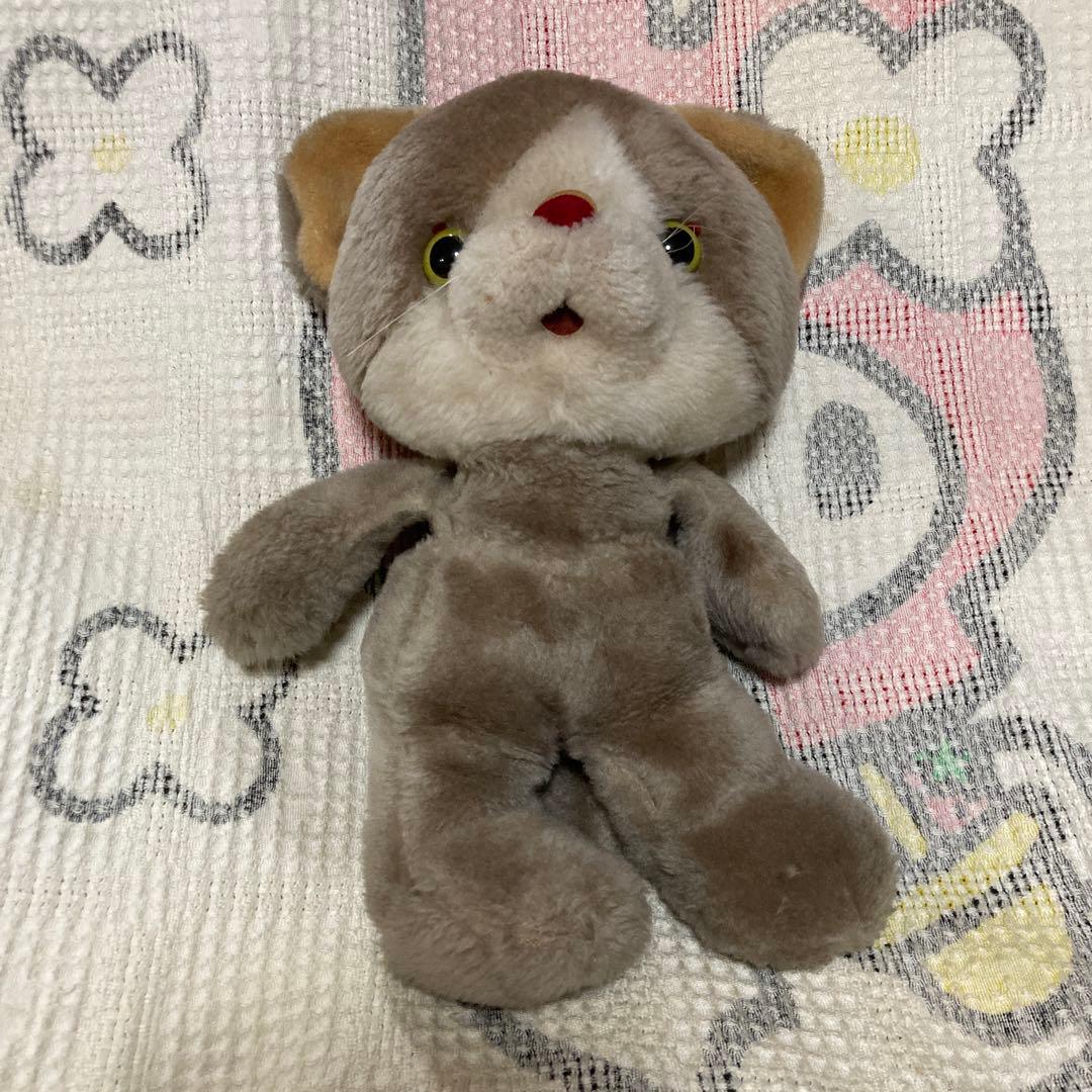 吉徳　昭和レトロ　ヴィンテージ ネコ　ぬいぐるみ　中古品
