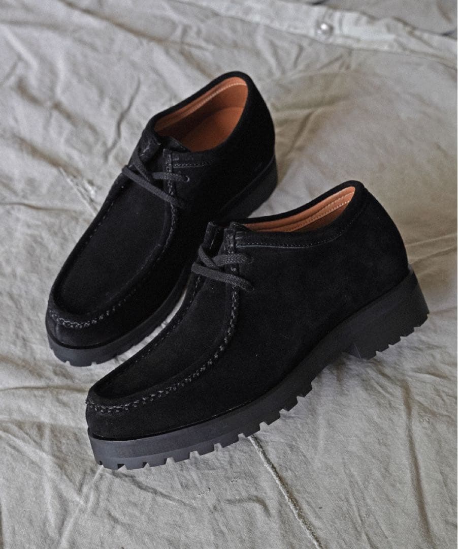 【新品】shiun BLACK SUEDE MOCCASIN　モカシン ブーツ
