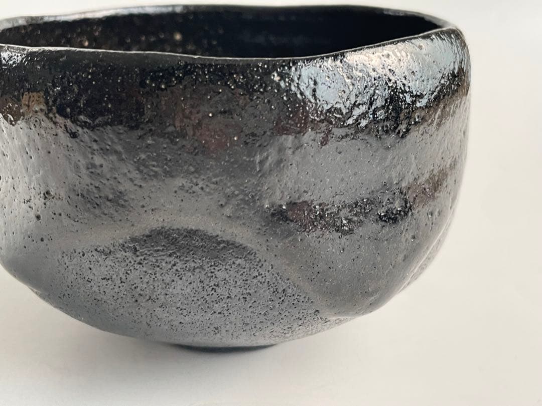 陶芸家 大樋年朗 大樋長左衛門 黒茶碗 幕釉 黒楽茶碗 鵬雲斎書付 共箱