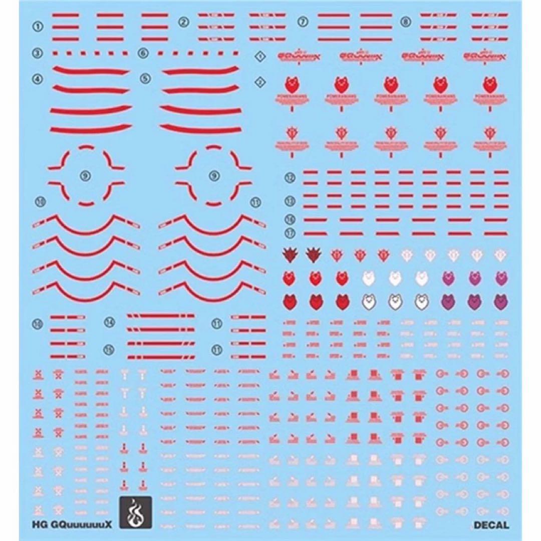 HG 1/144 GQuuuuuuX ジークアクス用水転写式デカール - メルカリ