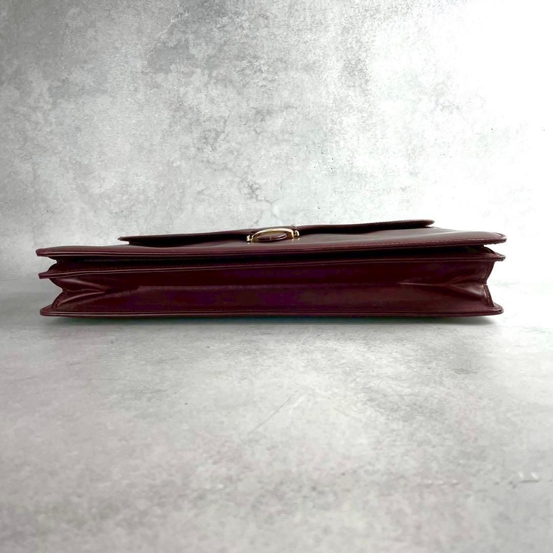 Cartier ビジネスバッグ マストライン ブリーフケース ボルドー レザー