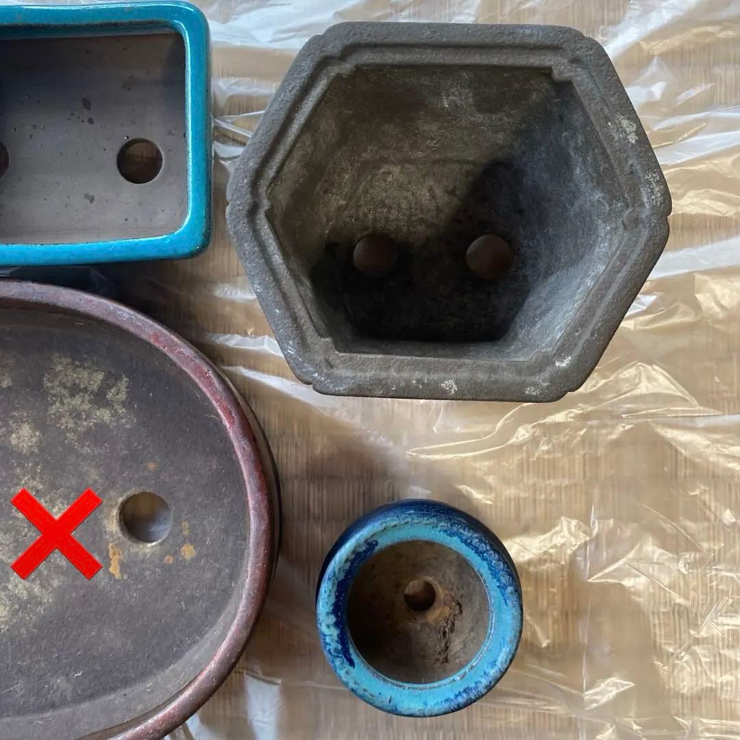 陶翠　緑寿庵　盆栽鉢　小品盆栽鉢　(B)〜(D) (A13・14・15)