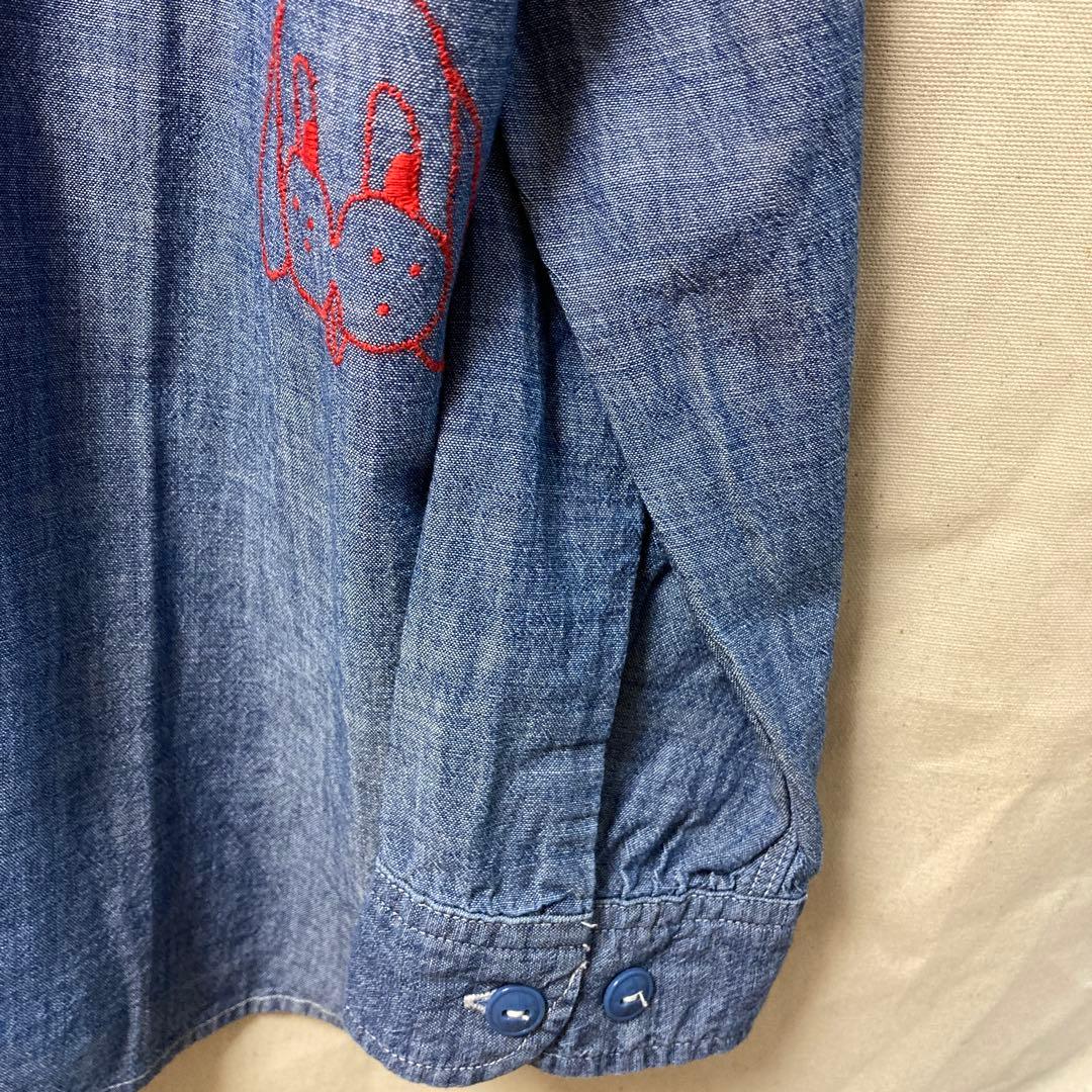 未使用デニムアンドダンガリー　シャンブレーデニムシャツブラウス　サイズ02160