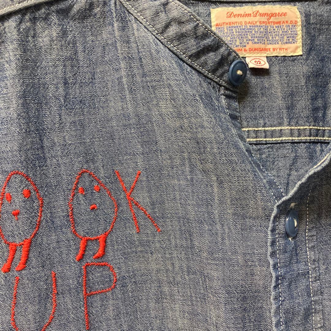 未使用デニムアンドダンガリー　シャンブレーデニムシャツブラウス　サイズ02160