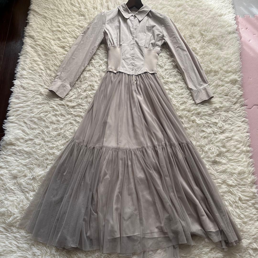 1/31まで FRAY I.D（フレイ アイディー） チュールティアードドレス