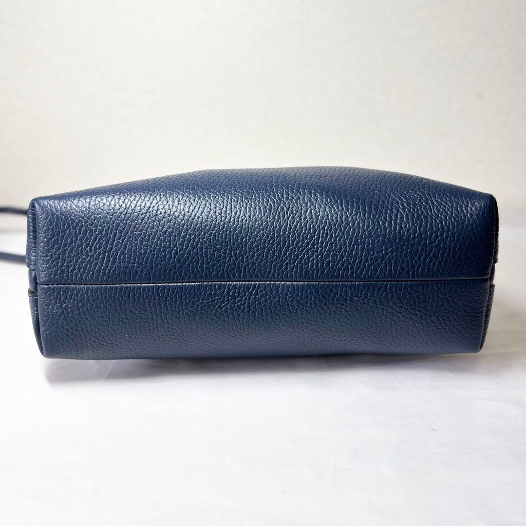 【未使用】　ジャンニキャリーニ　アリファM 2way ショルダーバッグ　ネイビー