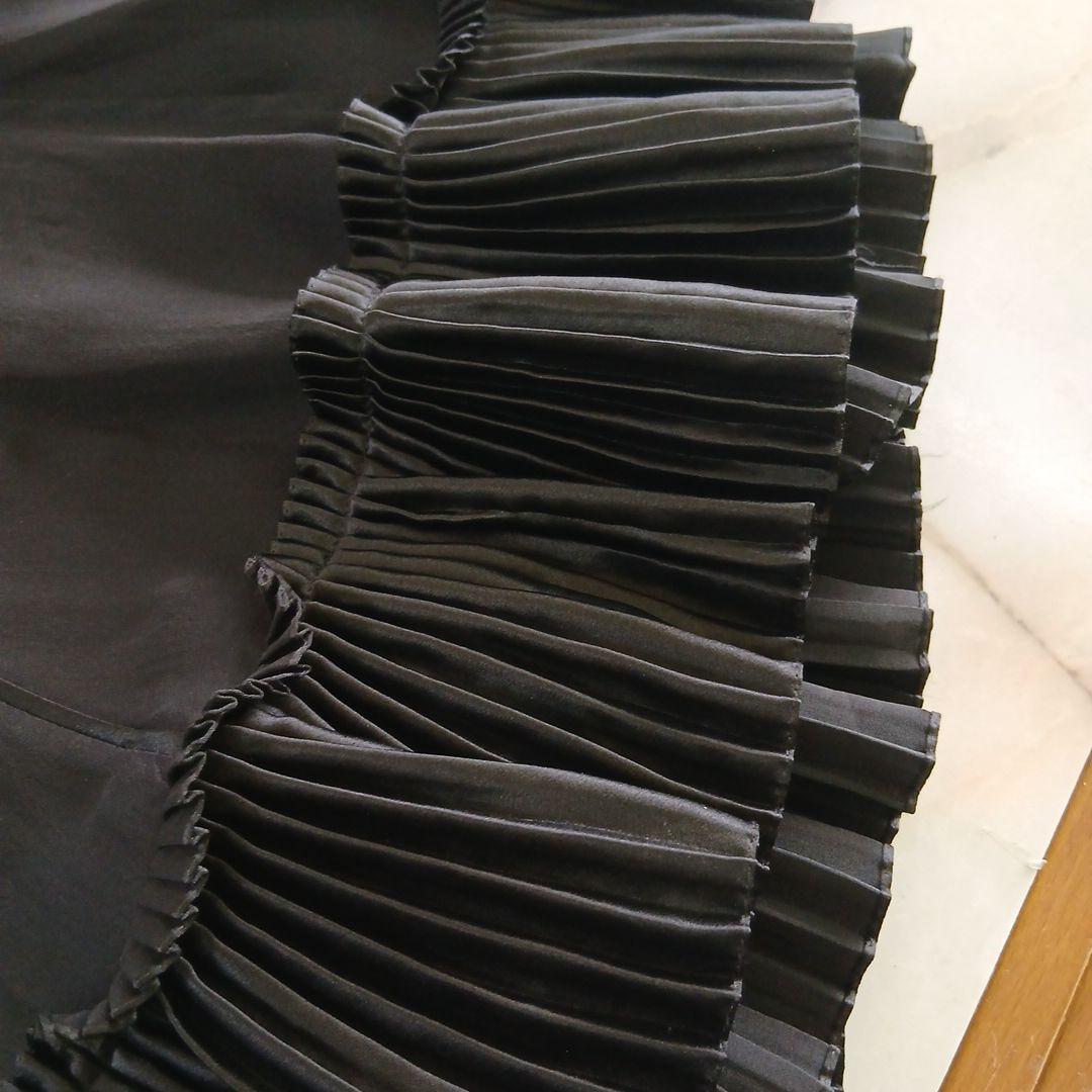 ドルチェアンドガッバーナ リネン×シルクスカート 42 黒 s4