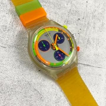 極美品 スウォッチ クロノグラフ JELLY STAG SCK104 1993年