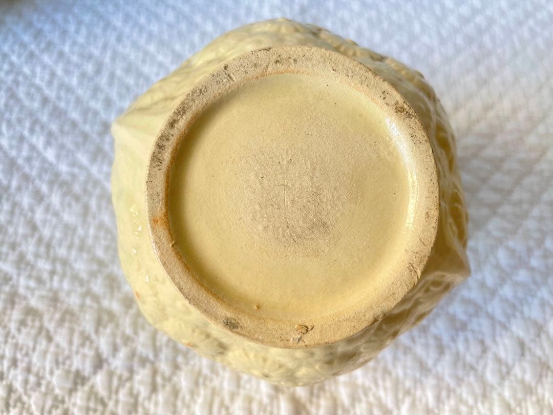 レア・希少】ボルドー窯 マーガレットレリーフ蓋付きピシェ フランス